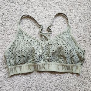 Victoria's Secret Sport green eyelet racerback lighly lined bra, M